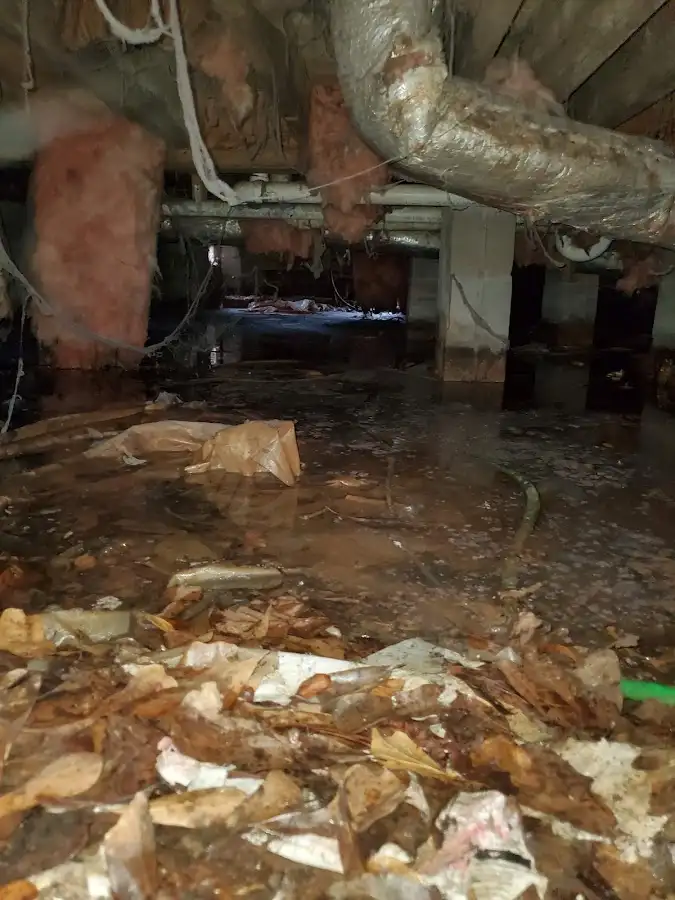 Crawl space flood assessment for Commercial Water Damage Restoration in Opp