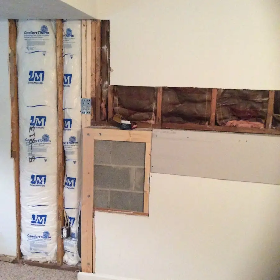 Wall insulation replacement during Contents Cleaning & Restoration in Opp